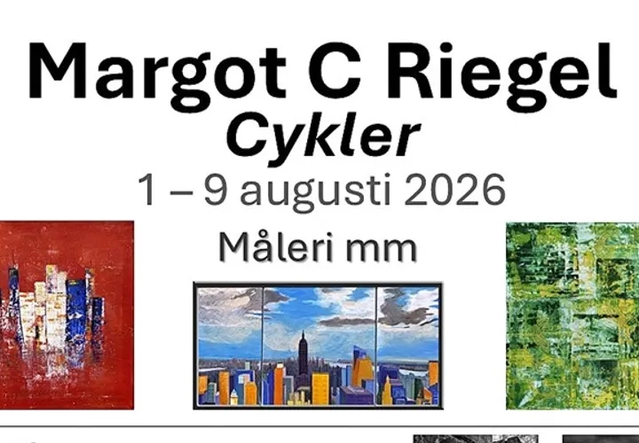 Affisch för en utställning med Margot C Riegel och Titus Müller.