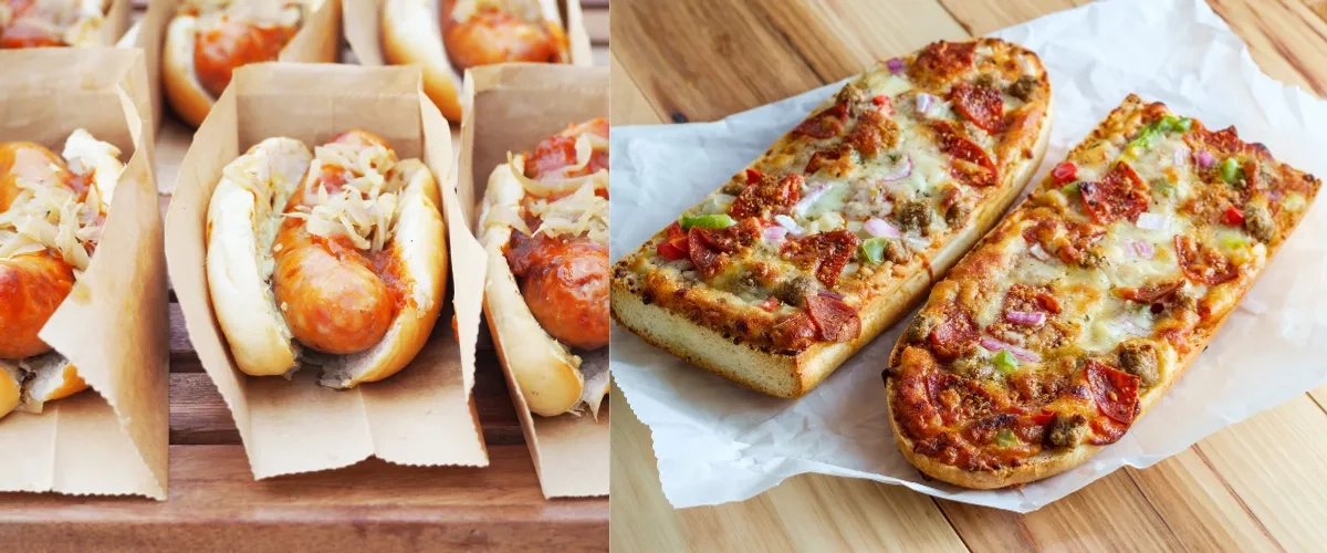 Ett bord täckt med massor av olika typer av mat.