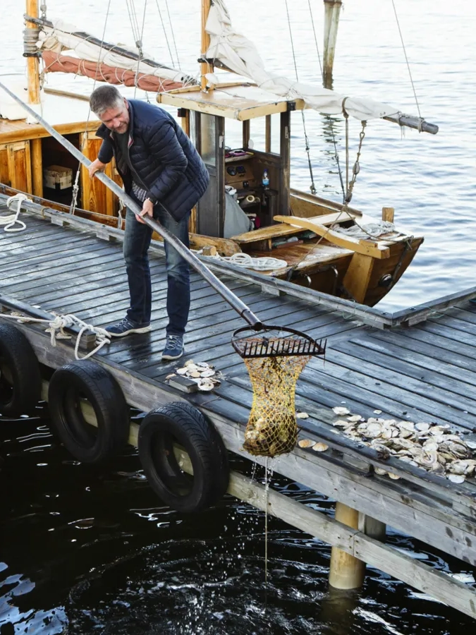 Några personer som står på en brygga.