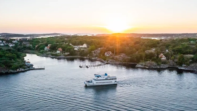 A cruise ship sailing in the middle of the ocean.