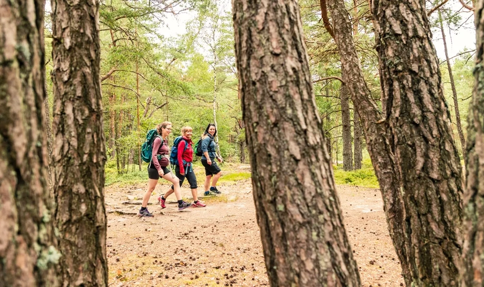 Vandrare längst med Bohusleden