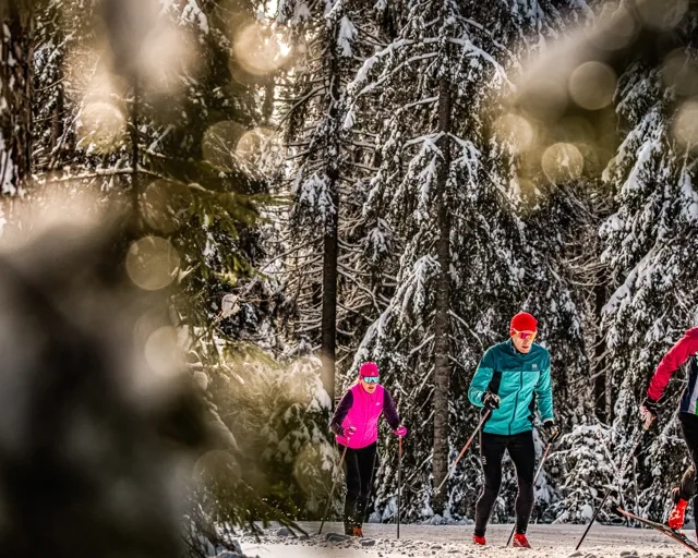 Skidåkare på Billingen