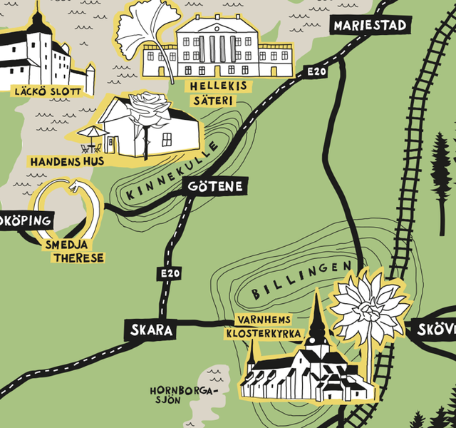Illustration Roadtrip Skaraborg