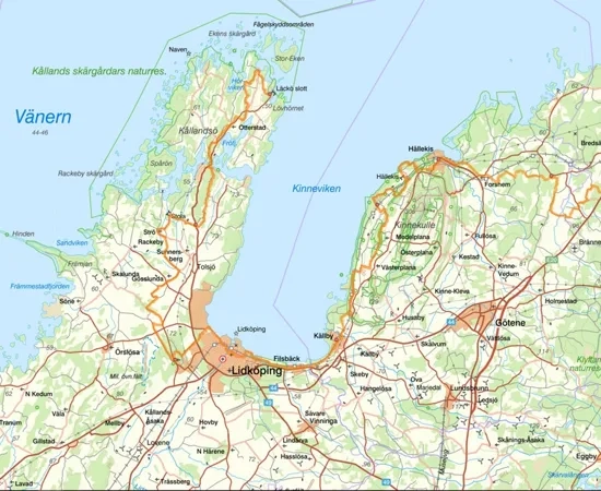 Kartvy över Biosfärleden
