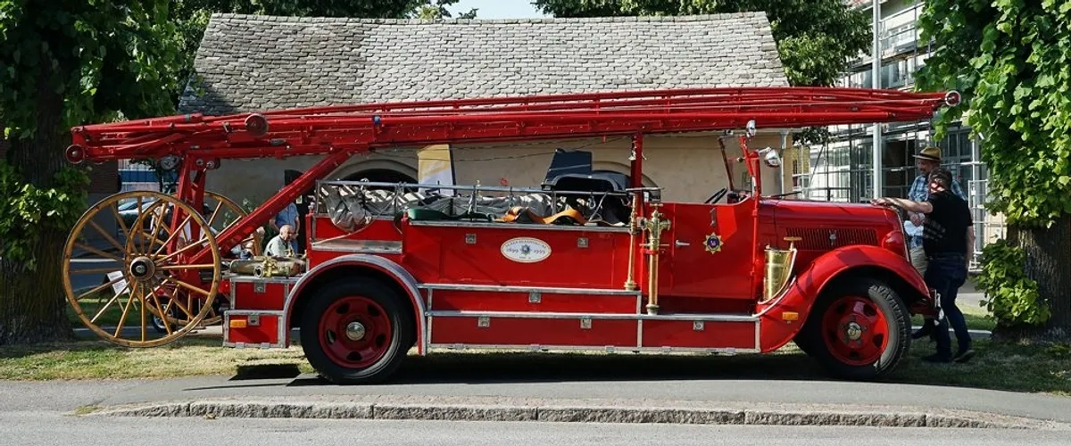 Guidning med den gamla brandbilen