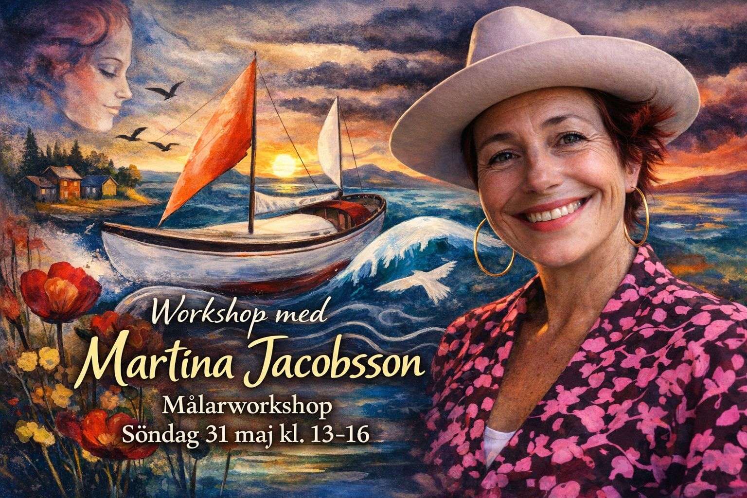 Målarworkshop med Martina Jakobsson | 31 maj