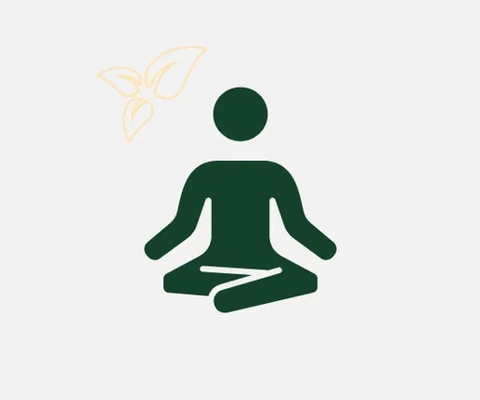 Symbol av person i lotusposition 