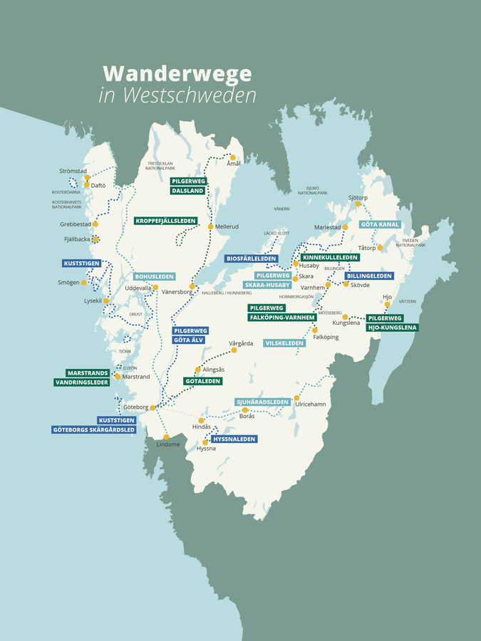 Wanderwege in Westschweden