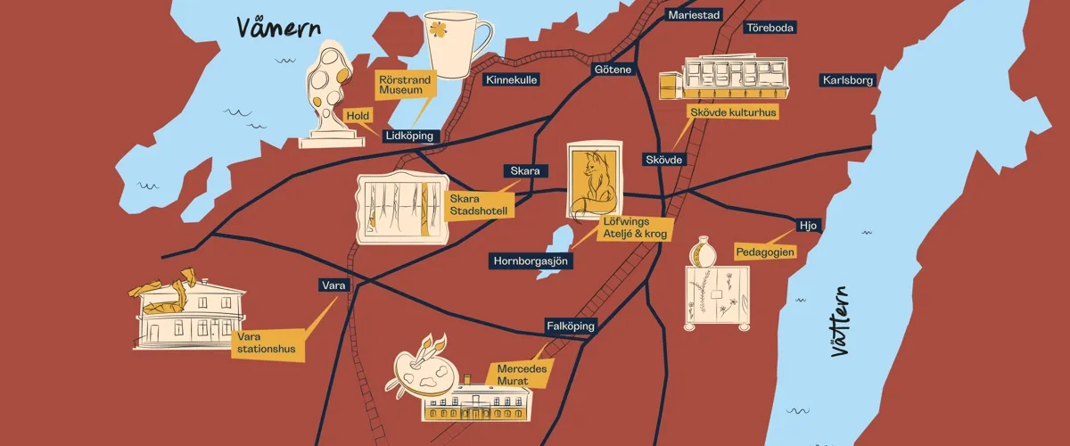 En karta över en stad med många byggnader.