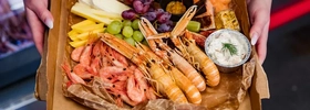 En läcker skaldjursbricka från Göstas Fiskebutik