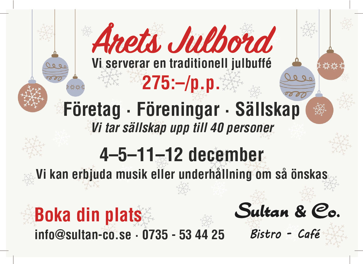 Julbord på Sultan & Co