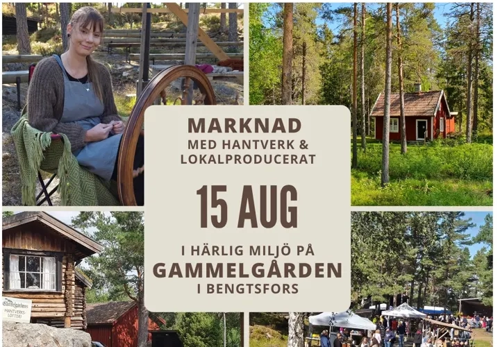 Mat- och hantverksmarknad på Gammelgården.  