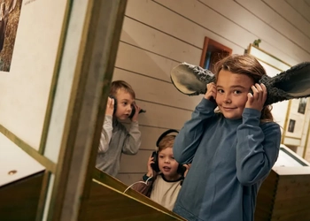 Barn på Kungajaktmuseet Älgens Berg