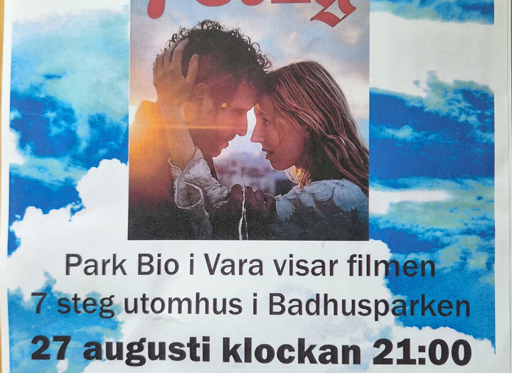 Utomhusfilmvisning av 7 Steg i Badhusparken 27 augusti 21.00