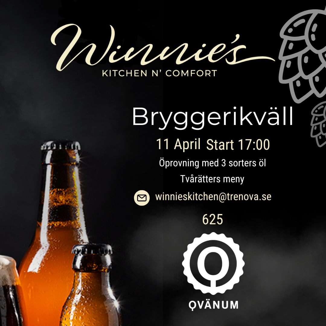 Bryggerikväll på Winnie's Kitchen med Qvänum Mat & Malt