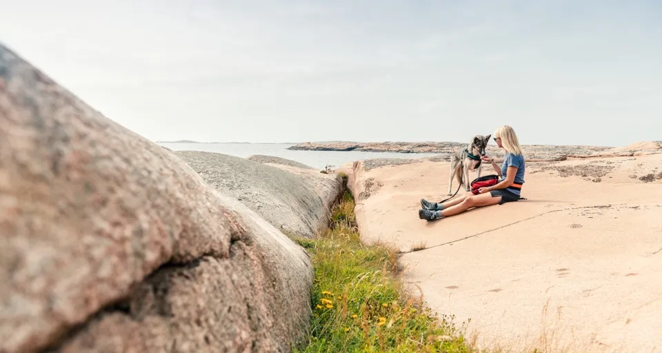 Vandrare på Kuststigen