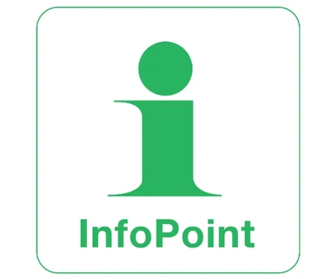 Infopoint-logotypen på vit bakgrund.