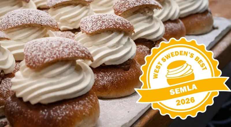 Bild på semlor med logga