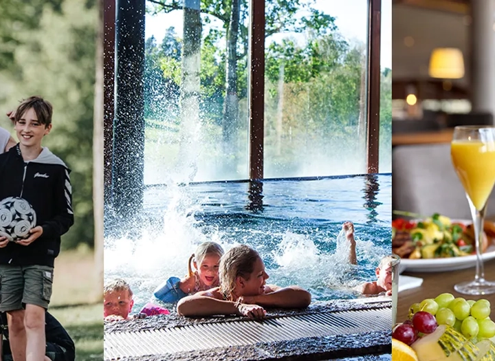 Tre foton som visar aktiviteter på Öijared Resort