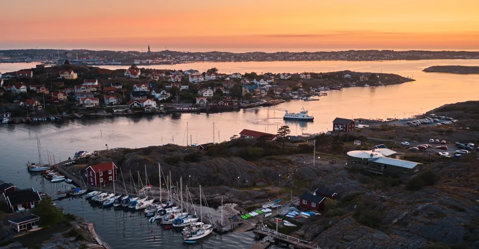 Flygbild över Björkö.