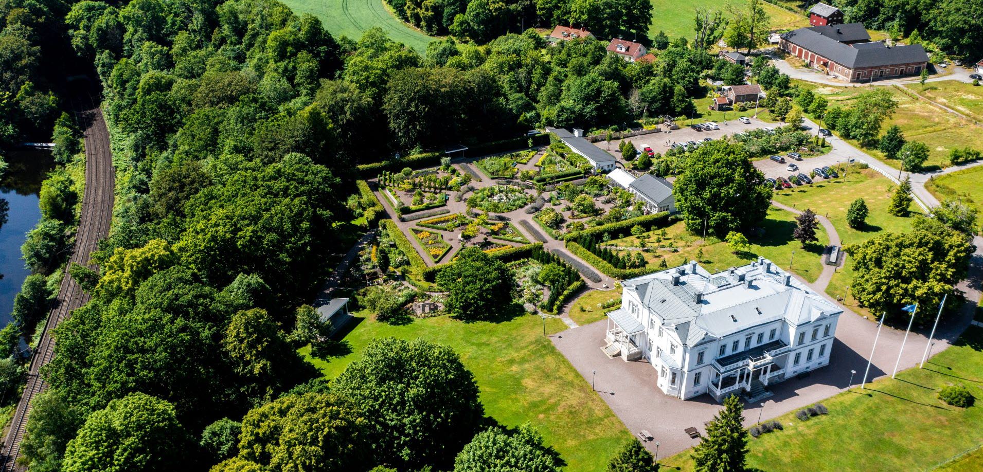 Översiktbild av Jonsereds Trädgårdar 