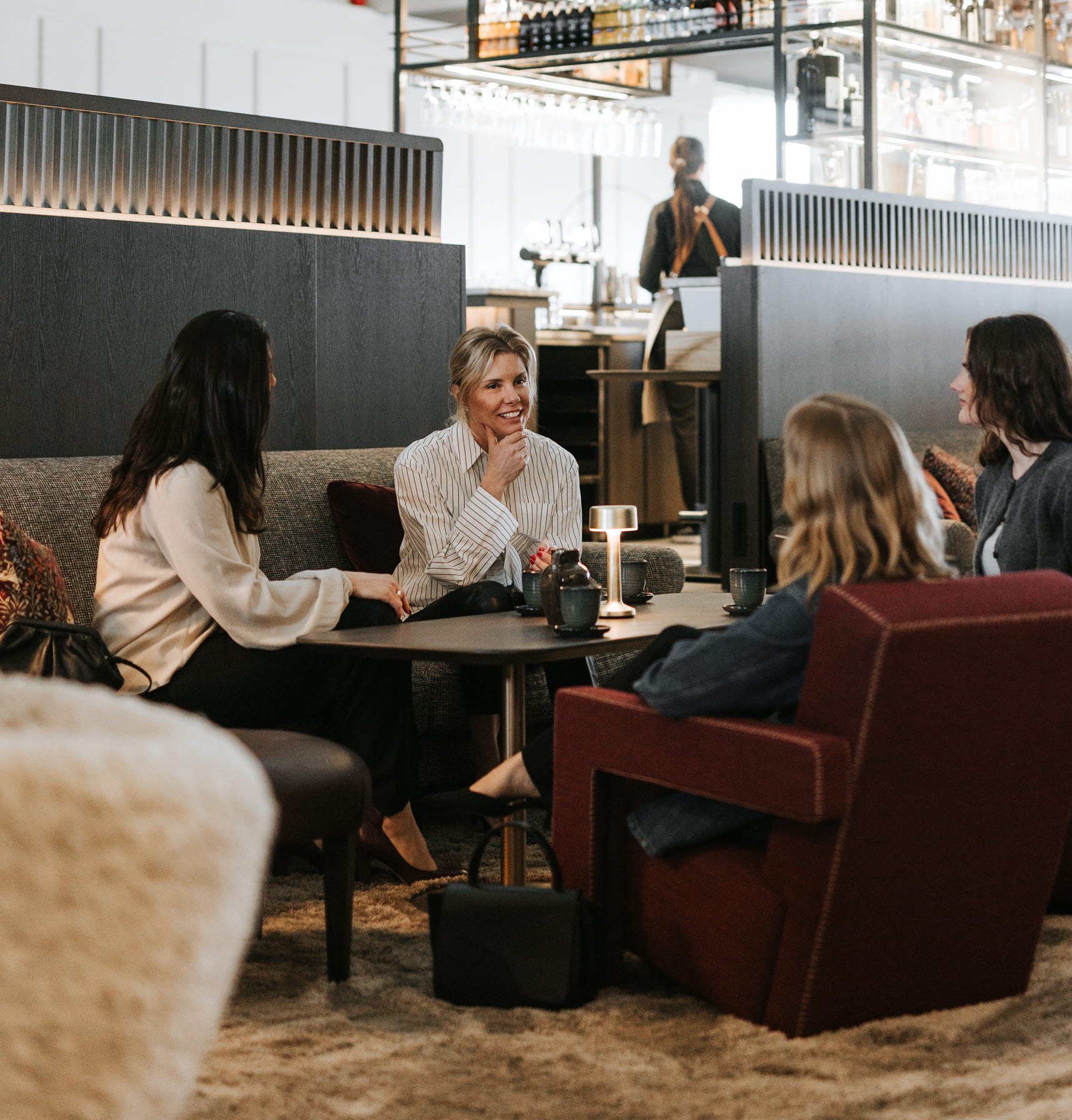 People in a restaurant environment.