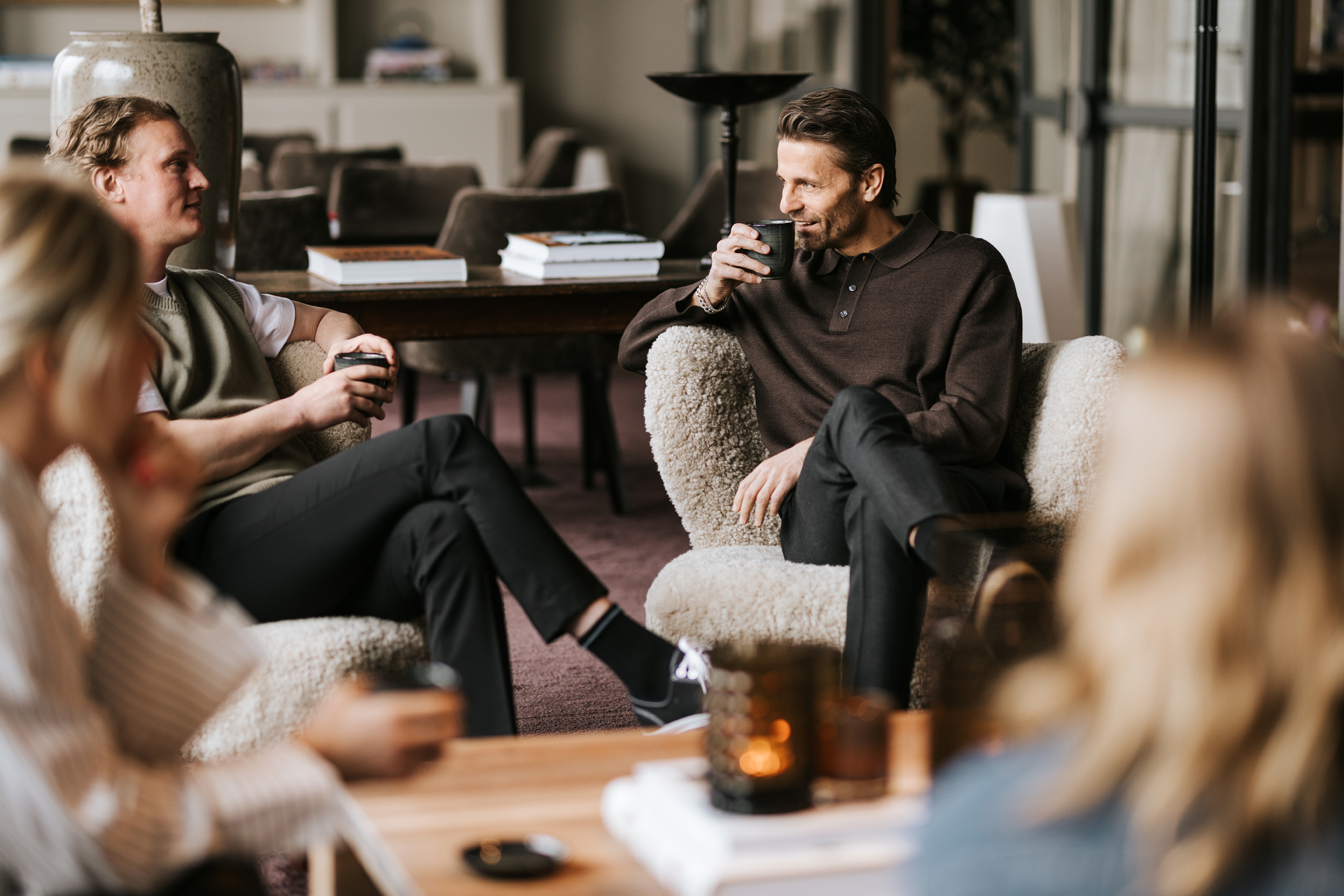 People in a restaurant environment.