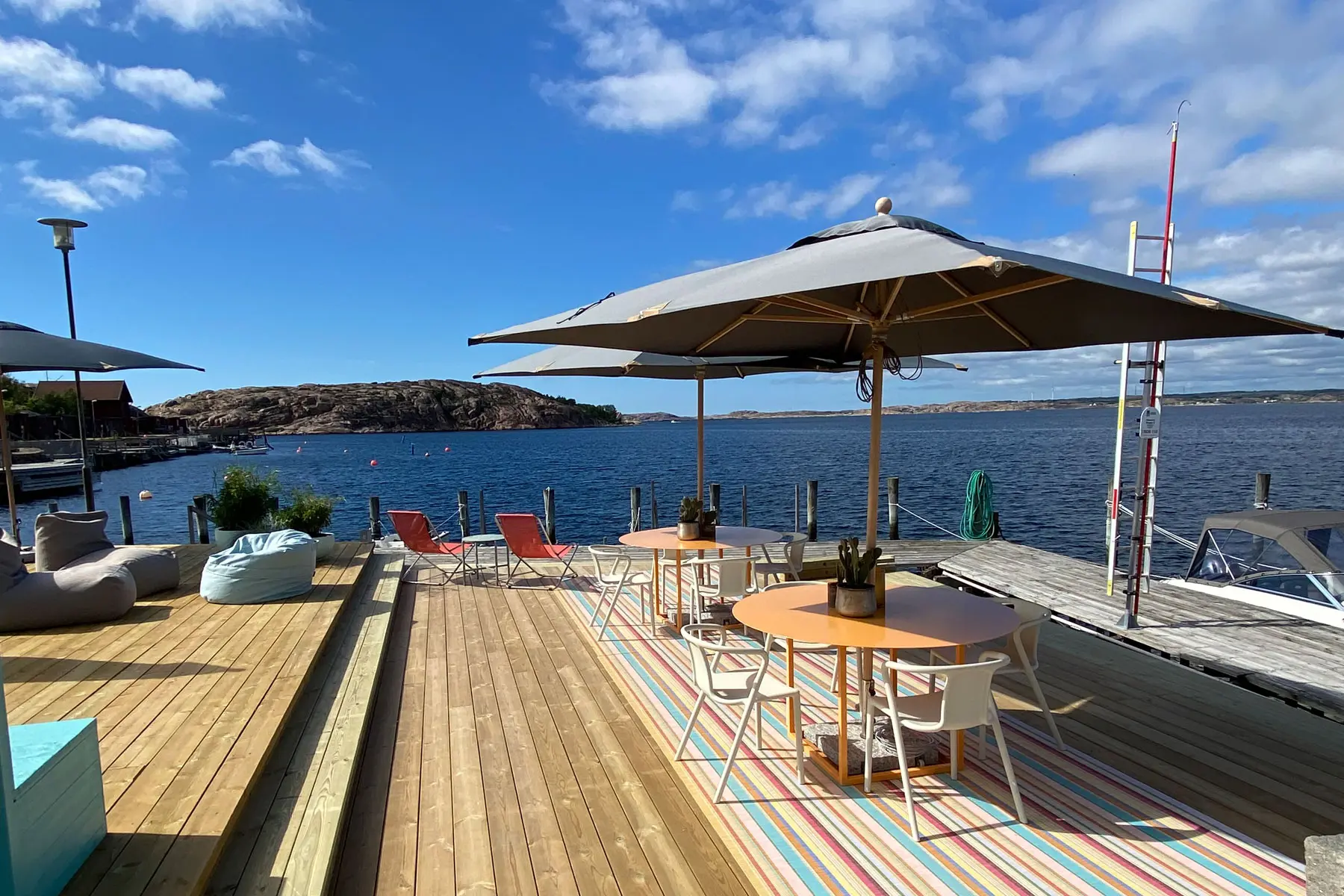 Arena Rinkenäs utomhusaltan med havsutsikt