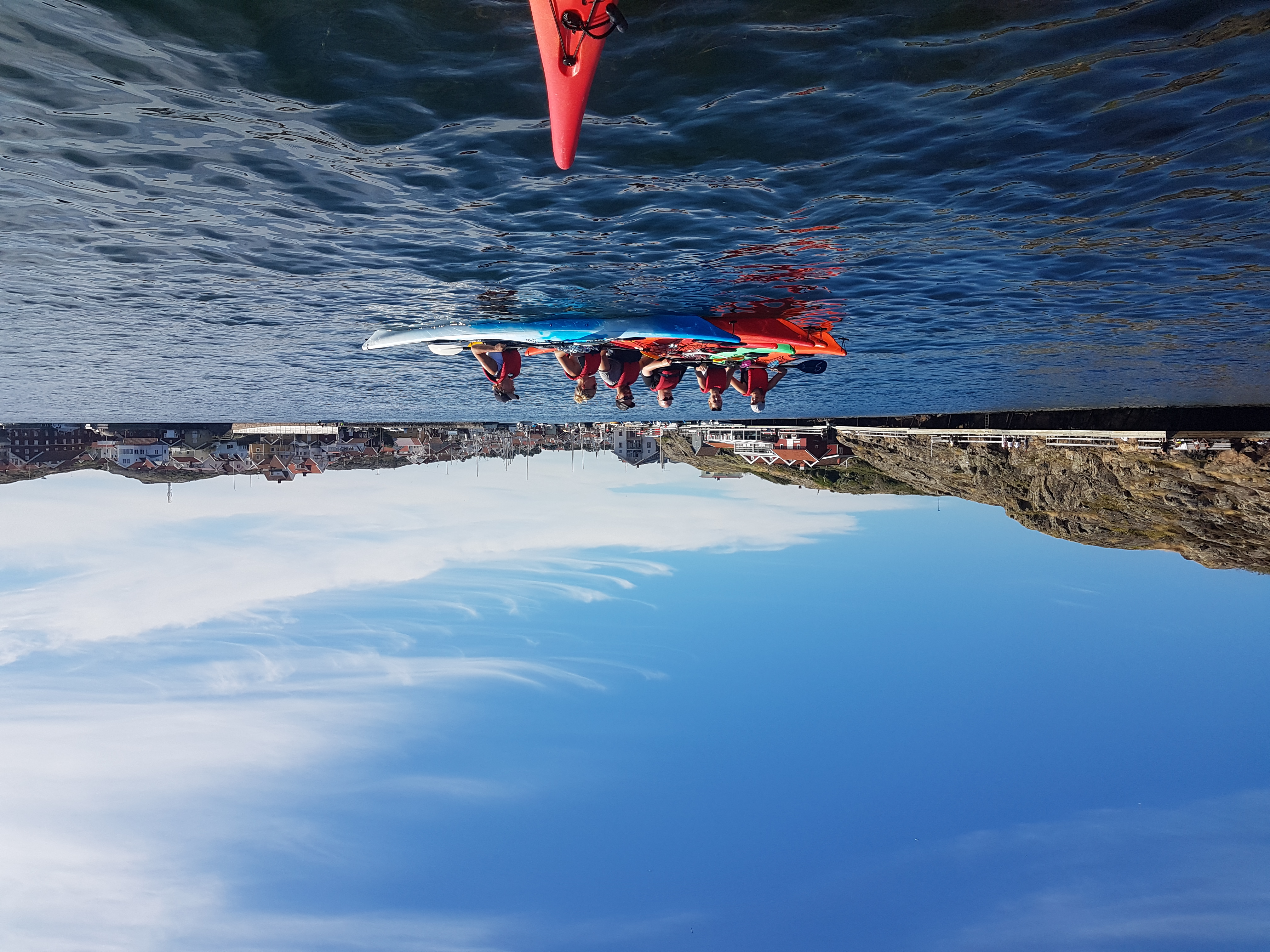 Kayaking in the sea around Gåsö island.
