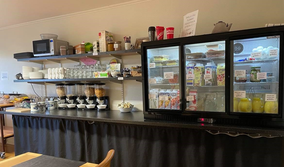 Frukostbuffé på Brålanda Hotell & Vandrarhem