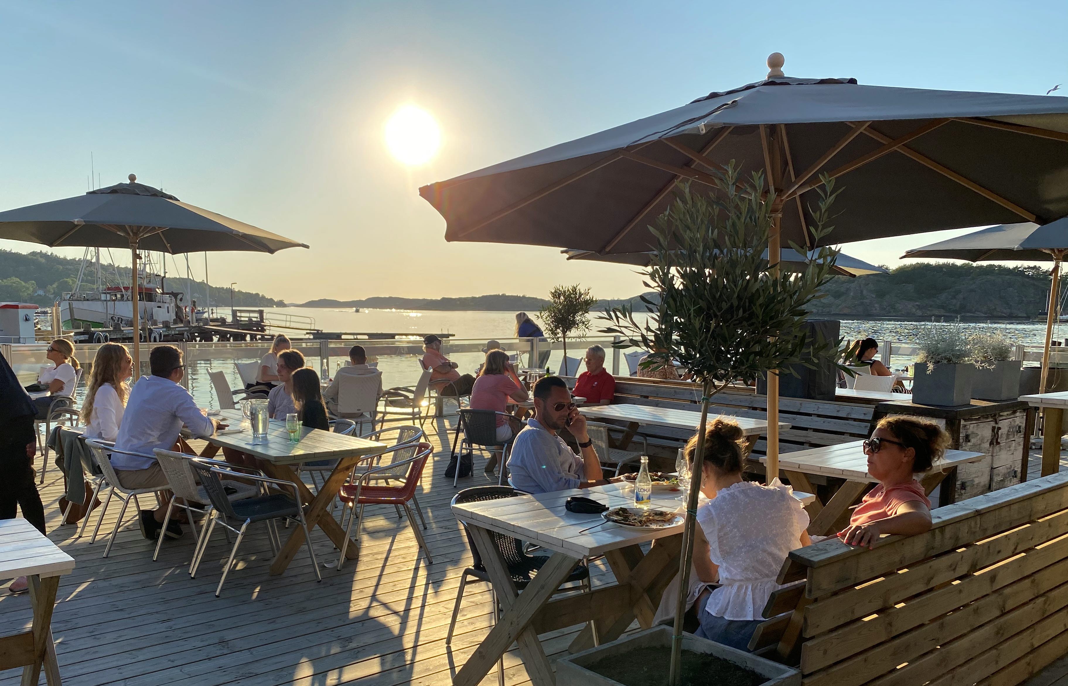 The jetty restaurant at Bryggan Fjällbacka.