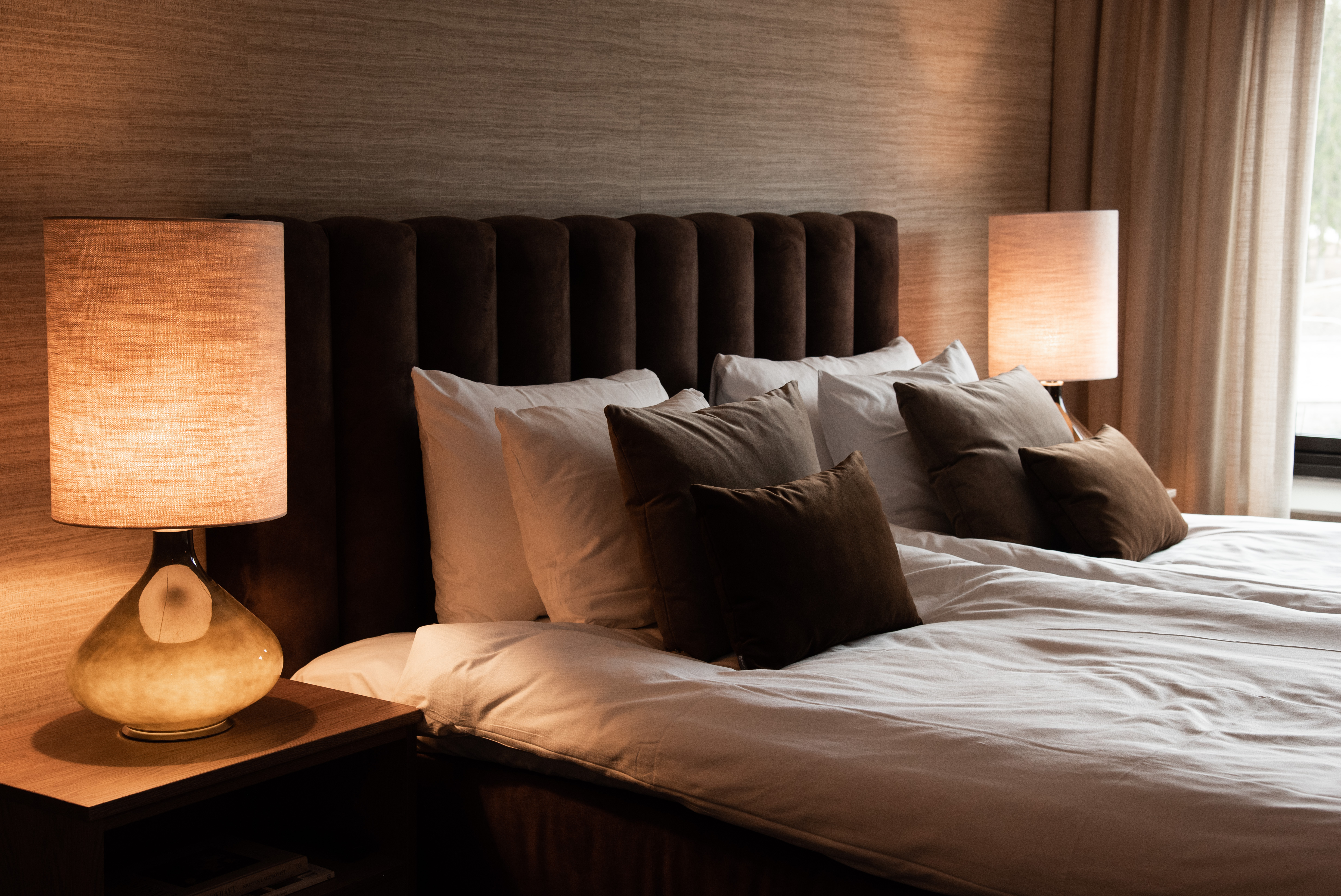 A double bedroom at Hotellrum Hotell Billingehus