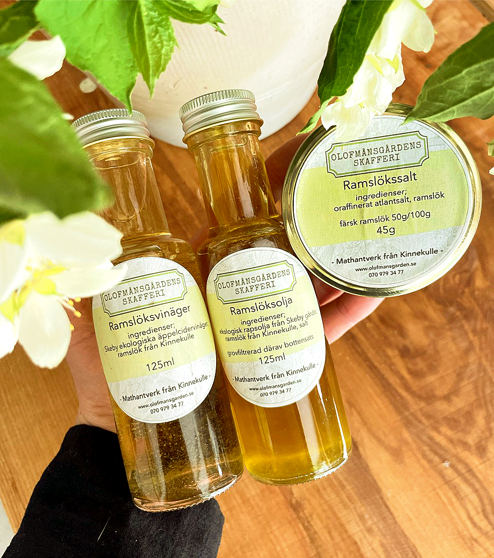 Egenpressad ramslöksolja, Olofmånsgårdens Skafferi