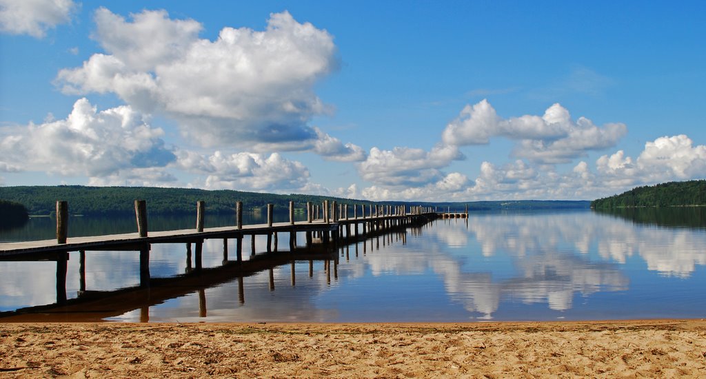 Ekbryggan vid stranden Sätila Sand, Lygnerns Pensionat & Konferens 