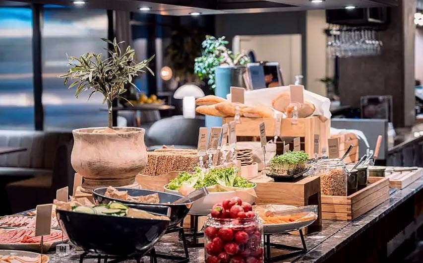 Frukostbuffén på Quality Hotel Grand Borås