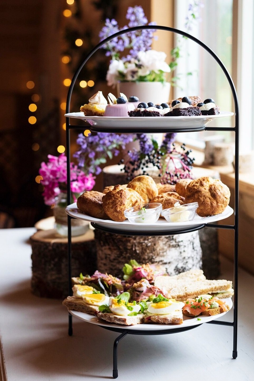 Fyllt kakfat för Afternoon tea på Dahlbogården Event & Rum