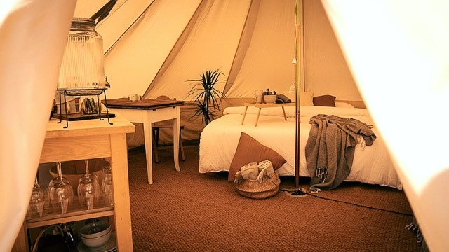 Glamping tent at Nössemark Camping, Café, Guest Harbor & Cabins
