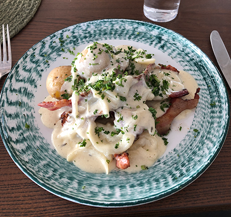 A lunch dish at Restaurang Havets Hus