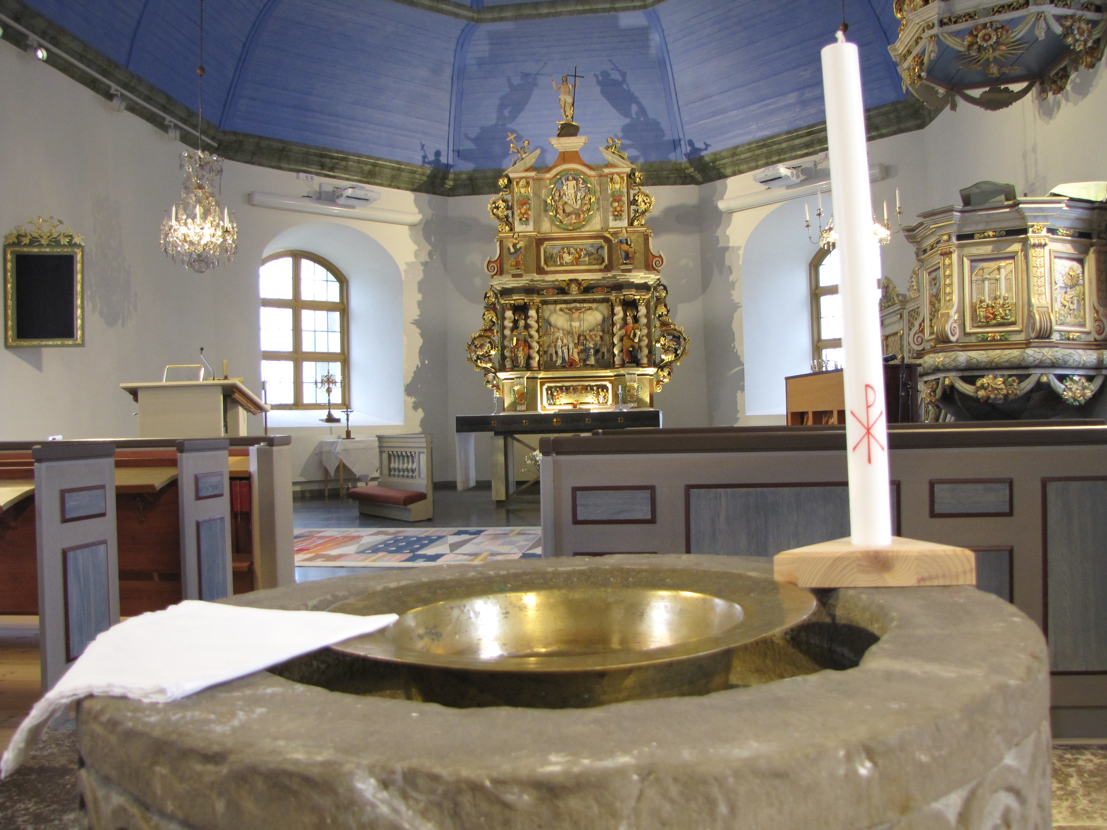 Interior from Hjärtum's church.