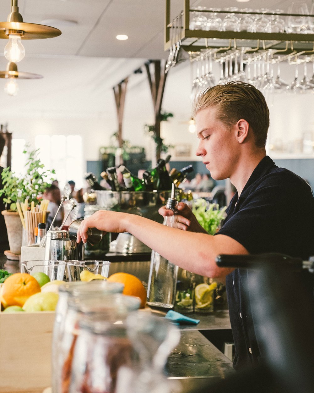 The bartender at Hotel Strana