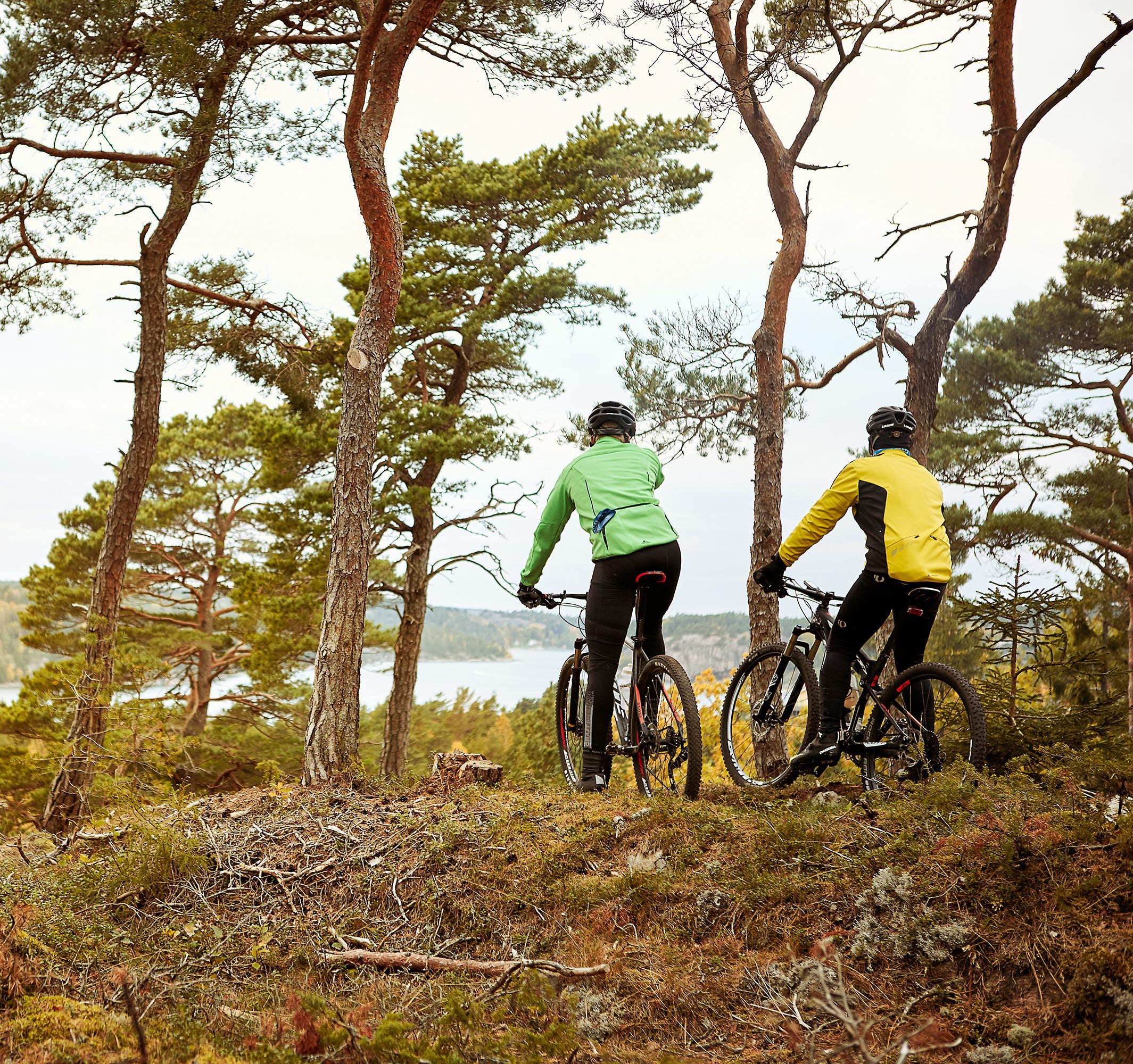 Two cyklists enjoying the view close to Lagunen Camping.