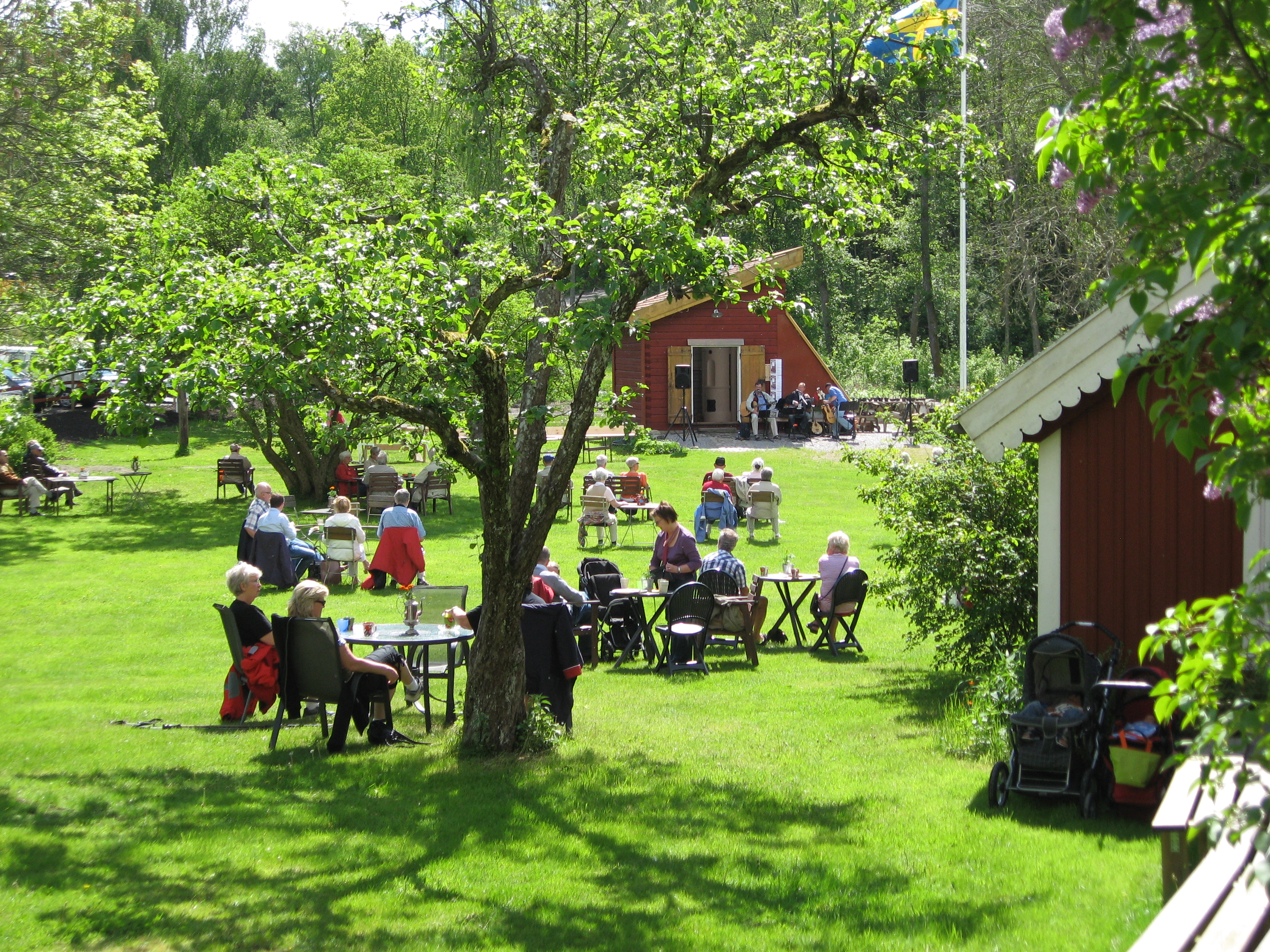 Trädgårdscaféet på Mariagårdens Trädgård.