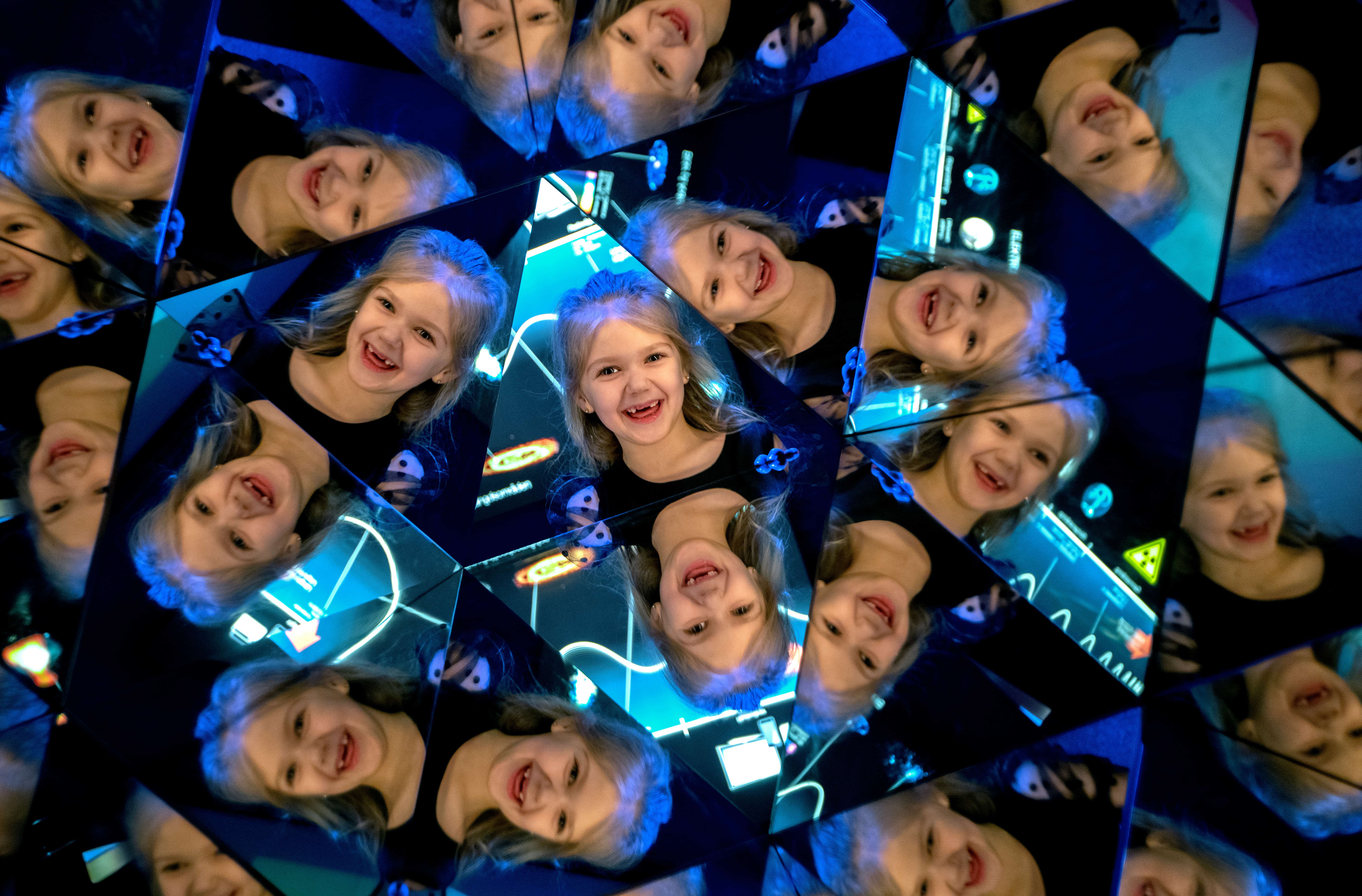 Children experience a science museum.