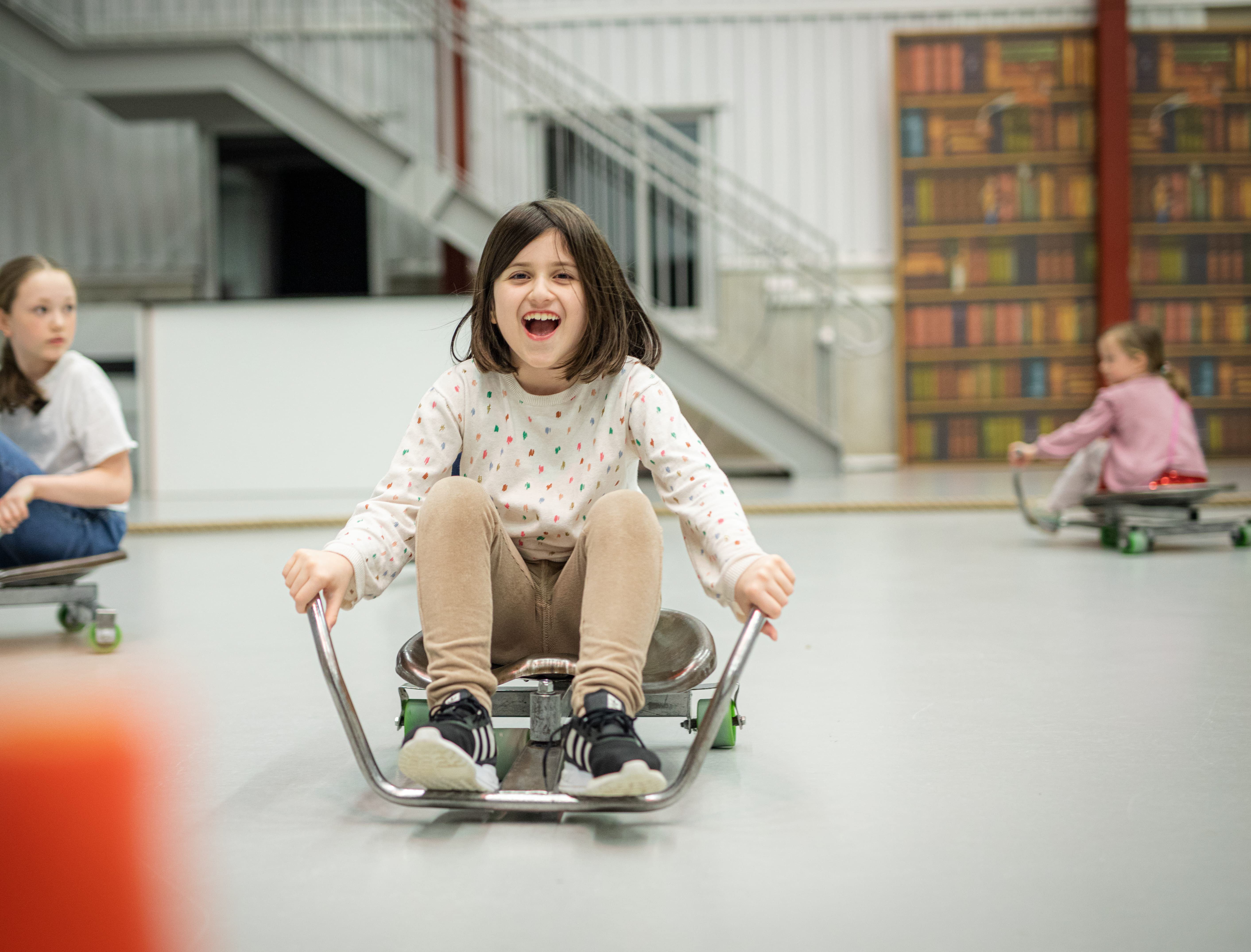 Children experience a science museum.
