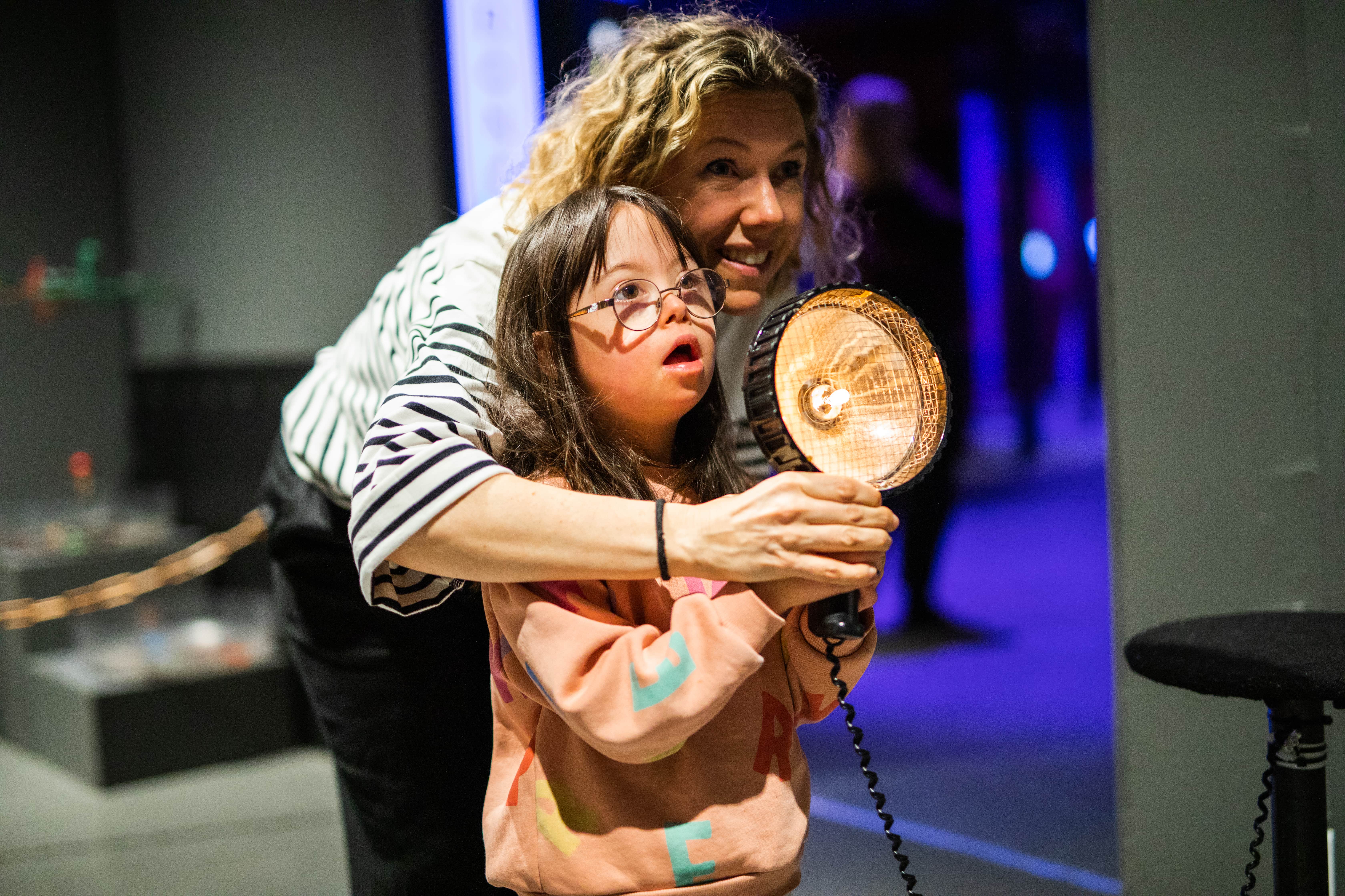 Children experience a science museum.