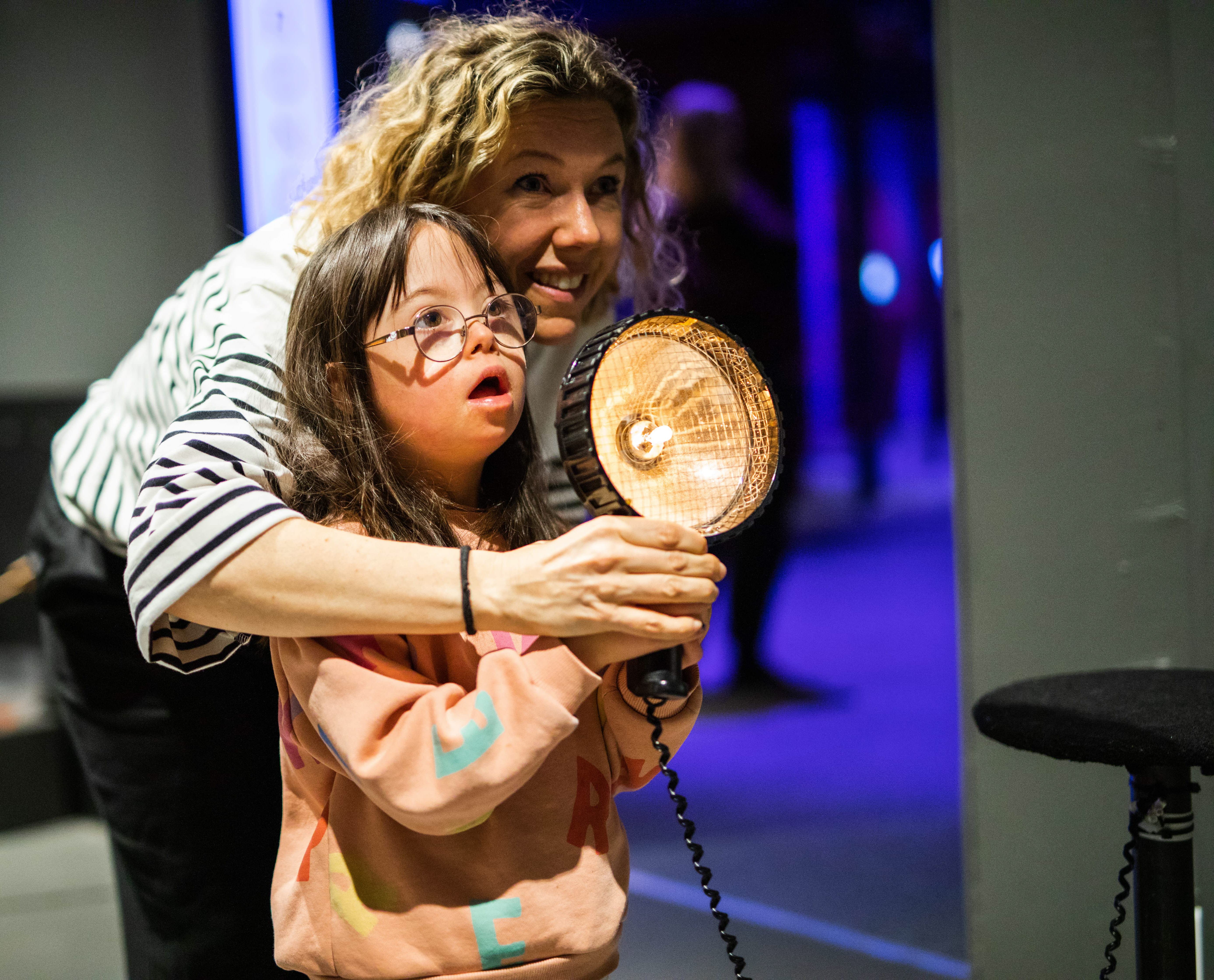 Children experience a science museum.