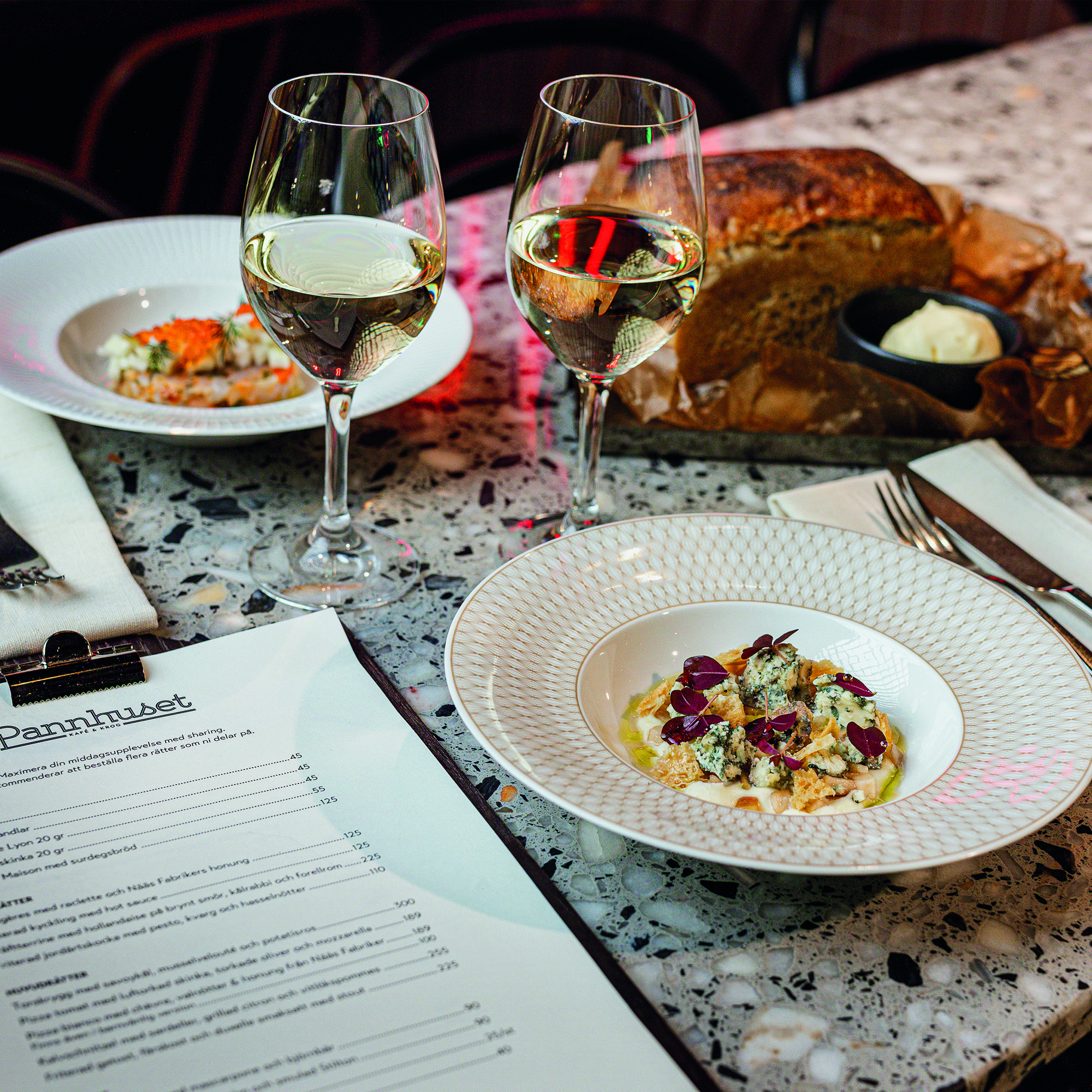 Meal for two at Pannhuset Krog at Nääs Fabriker