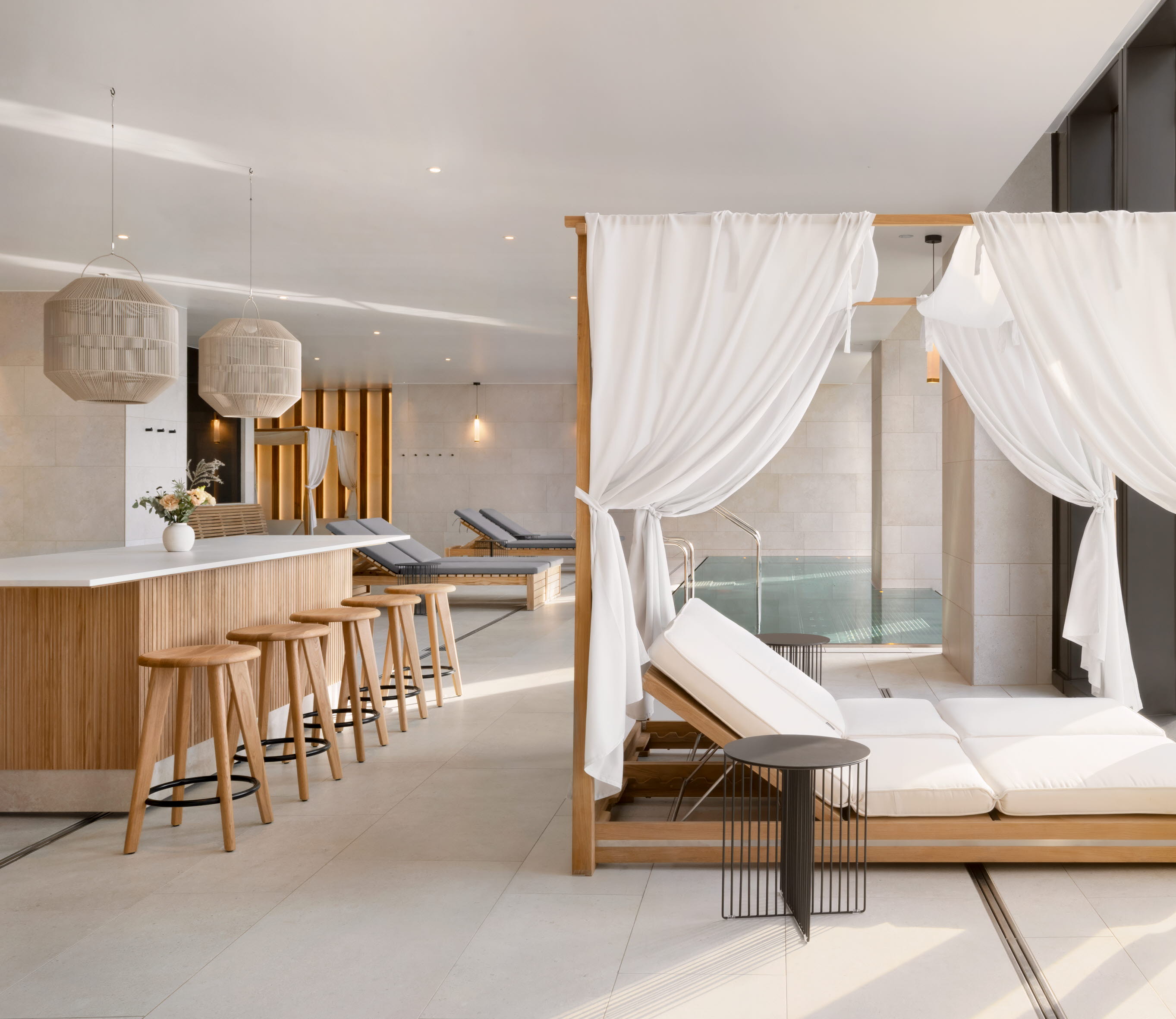 The spa area at Clarion Hotel Karlatornet