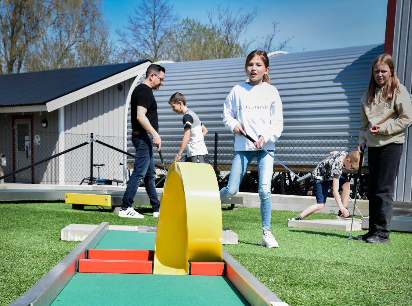 A cabin at Stenrösets Camping