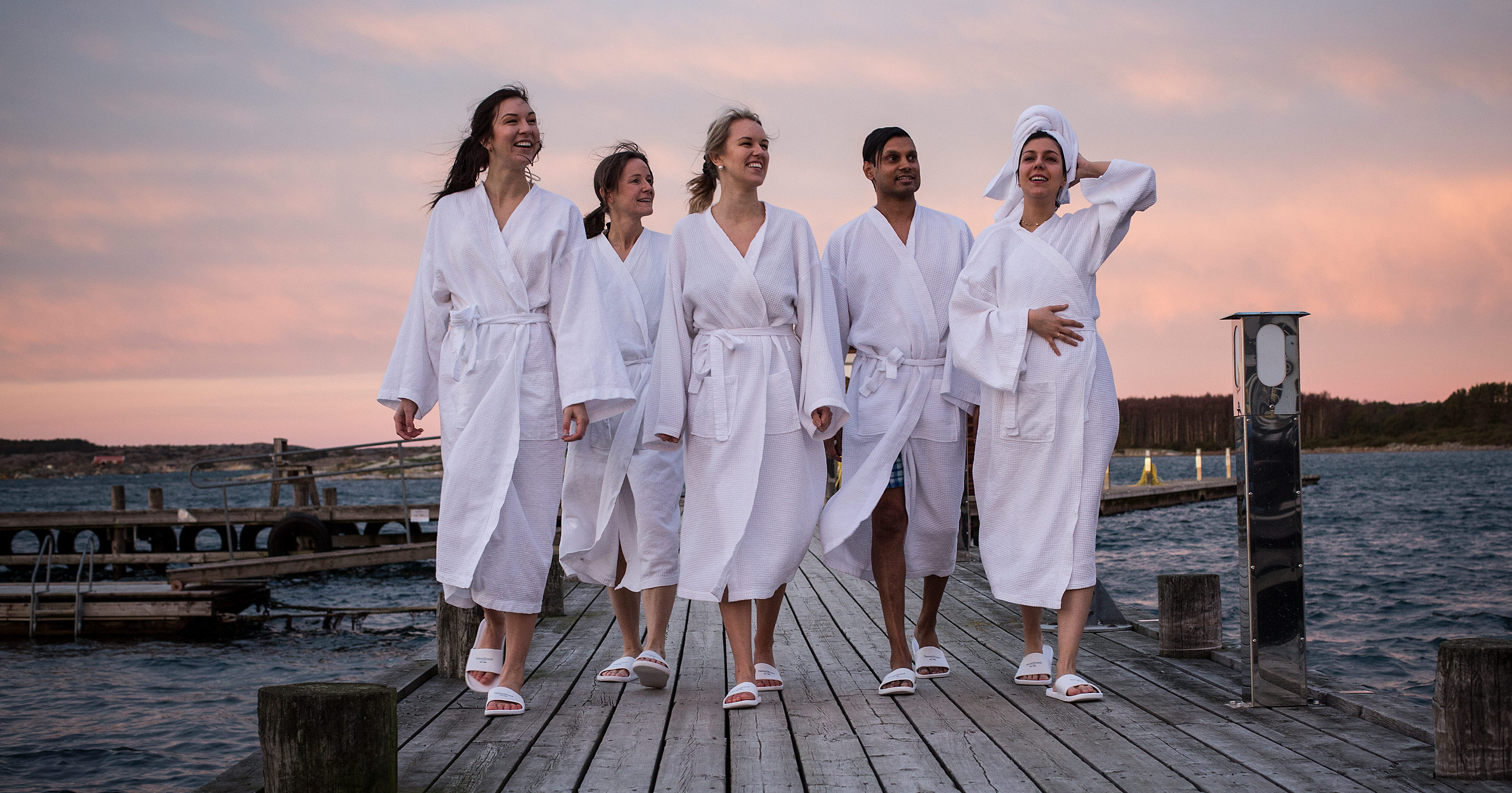 Guests at the spa at TanumStrand. 